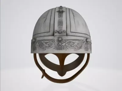 Viking Helmet Low-poly 3D model