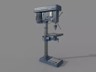 VERTICAL DRILL MACHINE TOOL Low-poly 3D model purchase