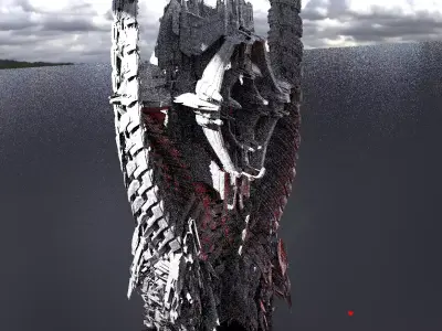 eadnaught Ship Wreck Spine 7 3D model