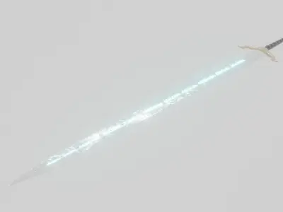 Mighty Sword Low-poly 3D model