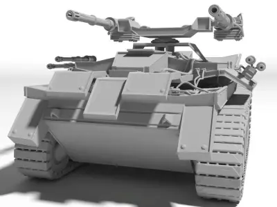 Scifi Tank for 3Dprint 3D print model
