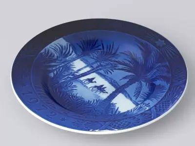 Antique and vintage plate v4 3D model