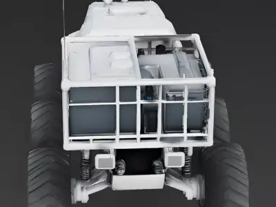 Realistic Interstellar Rover 3D Model Low-poly 3D model