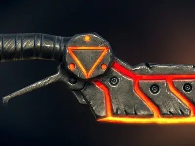 Demons Sword Low-poly 3D model