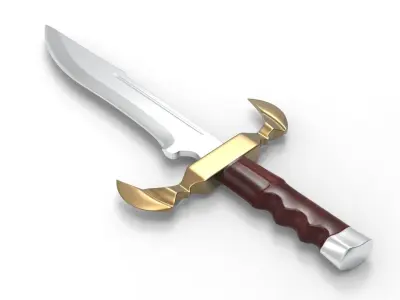 Old Knife Low-poly 3D model buy