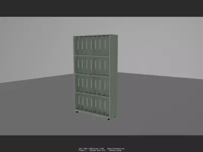 Cabinet 02 Low-poly 3D model