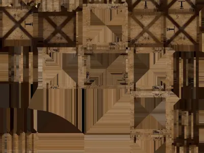 Warehouse Crate Low-poly 3D model