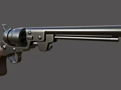 Revolver High Poly 2 Free low-poly 3D model