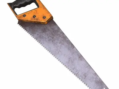 Saw Gardening Tool Low Poly Low-poly 3D model