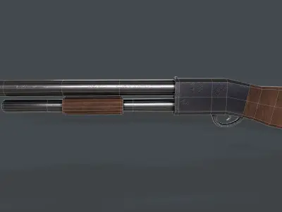 Stylized Pumpaction Shootgun 3D model