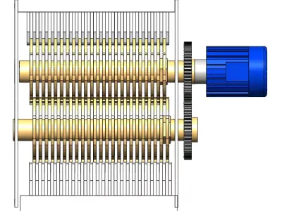 Industrial shredder 3D model