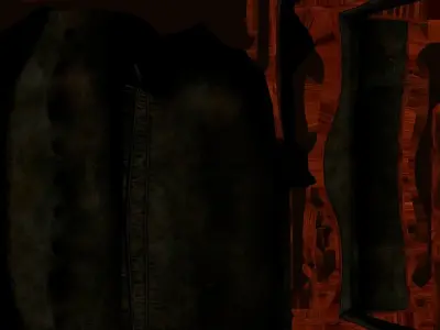 Antique sofa  Low-poly 3D model