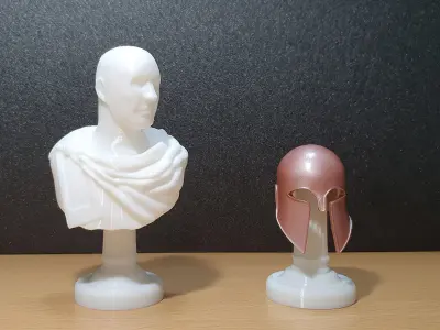 Greek Bust and Corinthian Helmet Pack Free 3D print model purchase