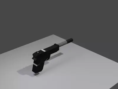 Lowpoly Gun 3D model