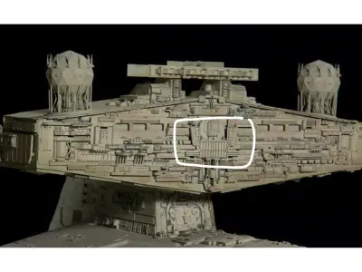 STAR DESTROYER BRIDGE GREEBLIE 3D model