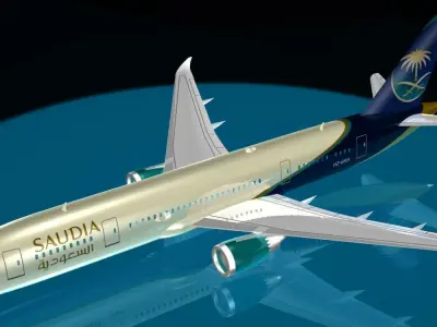 Saudia  787-8 dreamliner 3D model
