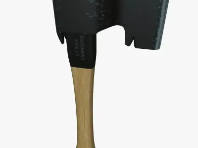 Carpenter Axe Low-poly 3D model