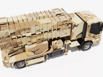 Khordad-15 Iranian Heat Map Low-poly 3D model