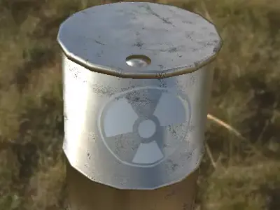 Metallic Barrel Free low-poly 3D model