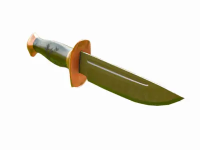  knife old  Low-poly 3D model
