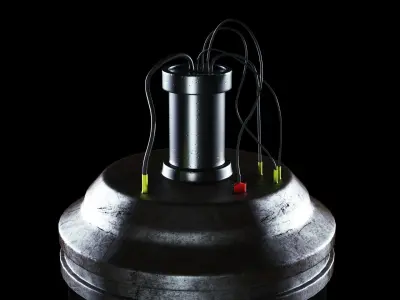 Sci-Fi Capsule Cyberpunk Laboratory 3D model Low-poly 3D model