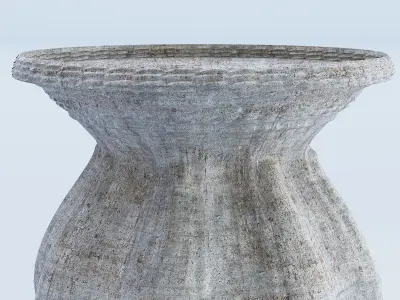 Cement Vase Antique 3D model