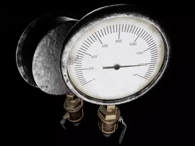 Manometer pressure guage regulator meter 3d model 3D model