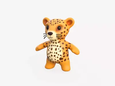 Little animal baby - Leopard cute - Character016 Low-poly 3D model