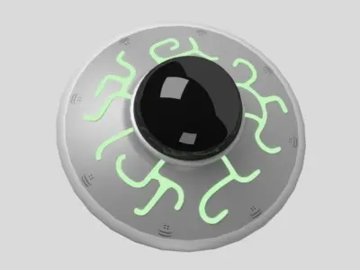 Alien spaceship 3D model purchase