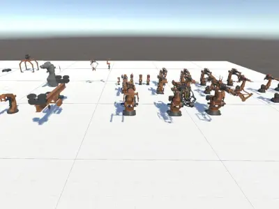 Low Industrial Robot Low-poly 3D model
