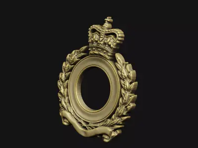 nobility art logo kingdom olive design engraving carving laurel  3D print model
