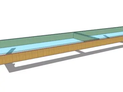 Pergola with glass Brazilian Free 3D model