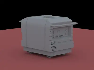 Portable Generator Low-poly 3D model purchase