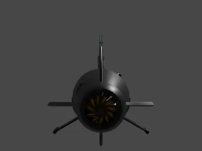 uss virginia Low-poly 3D model