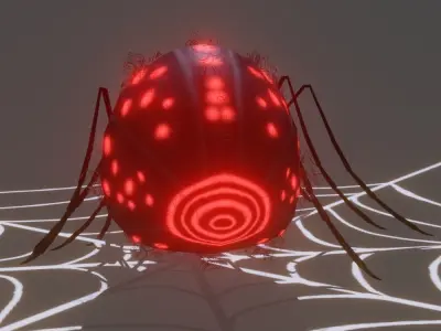 spider Low-poly 3D model 2