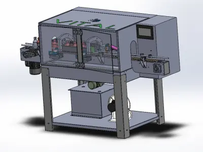 RINCEUSE AUTOMATIQUE DES BOUTEILLES 3D model