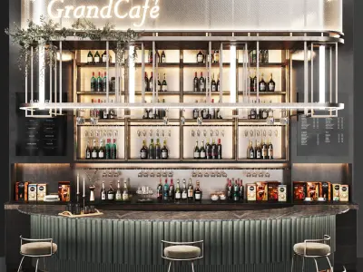 Restaurant coffeeshop industrial kitchen 3D Model Pack