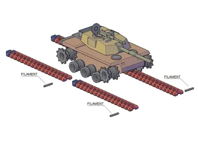 TANK MINIATURE 3D print model buy