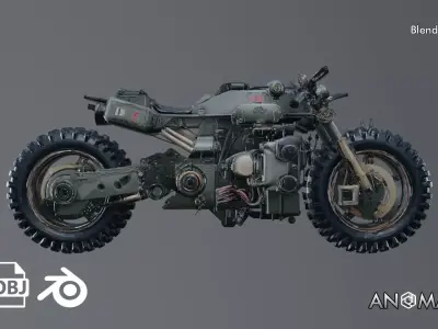 cyberpunk motorcycle prop 3D model