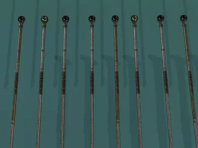 Plague Doctor Staff Low-poly 3D model