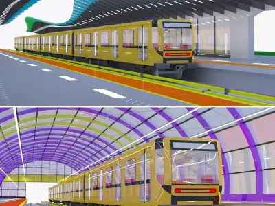Metro stations concepts 3D Model Pack purchase