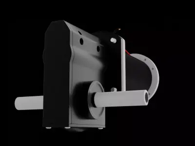 Worm Gear Electric Motor 3D model