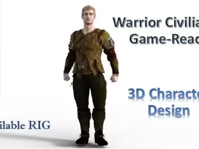  Warrior  Civilian VR- Game-Ready - 3D model