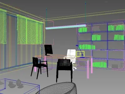 Modern Office Design 3D model purchase