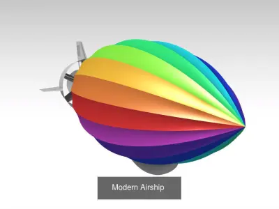 Airships collection 3D Model Pack