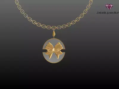 3d model bow necklace design  3D model