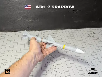 AIM-7 SPARROW missile for aeromodelling - 3D printing files 3D print model