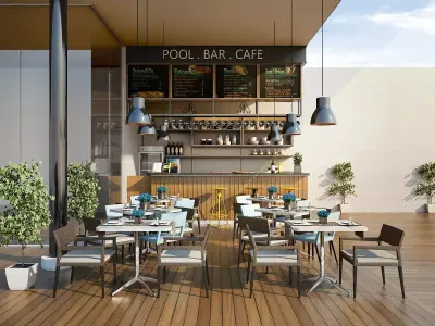 Outdoor Cafe 3D model