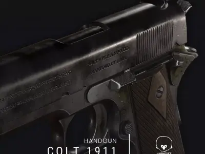 Colt 1911 Low-poly 3D model order
