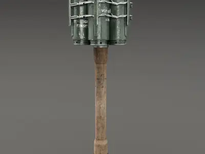 Anti-Tank Grenade - Maya Arnold Shader 3D model